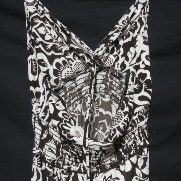 JESSICA | small | Made In Canada | Brown Floral Dress | Tie Back | NWOT - Picture 9 of 11